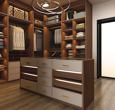 Luxury Walk-in Closet Cabinetry